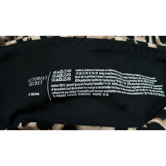 Victoria's Secret Sz 2 Leopard Print Studio Essential Cropped Leggings - Picture 14 of 15